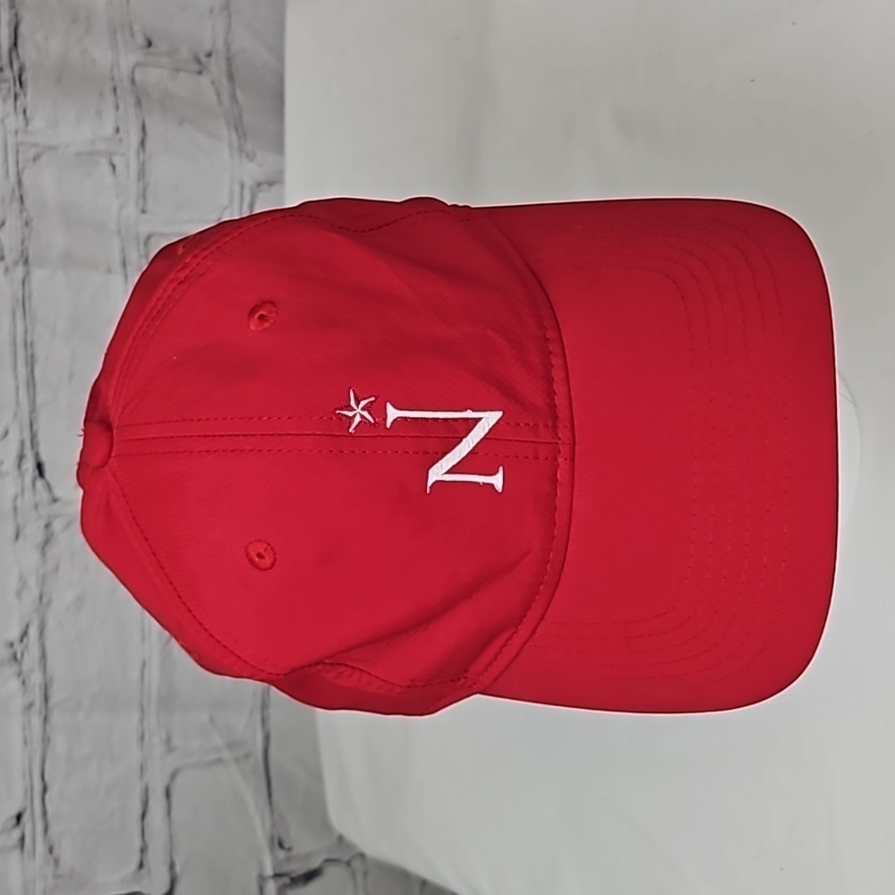 Ahead Baseball Hat Velcro Snap Back Red Mid Fit